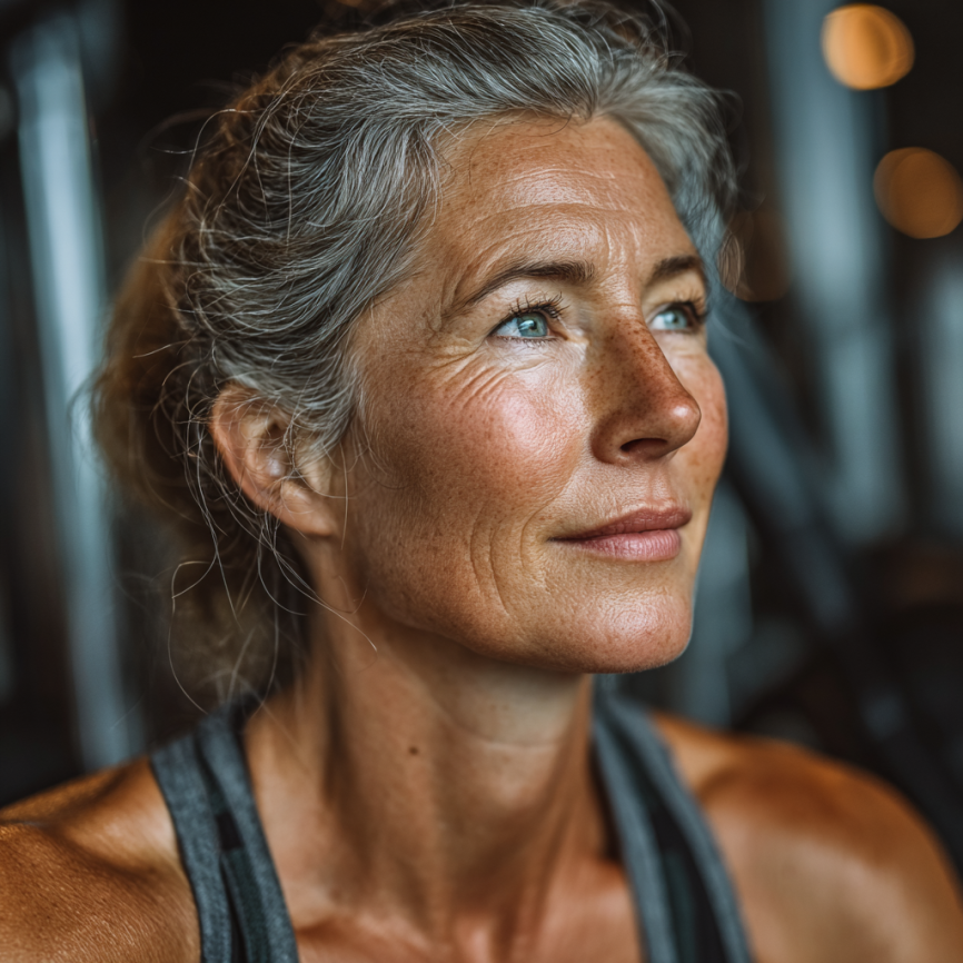 Активні люди старшого віку займаються фітнесом